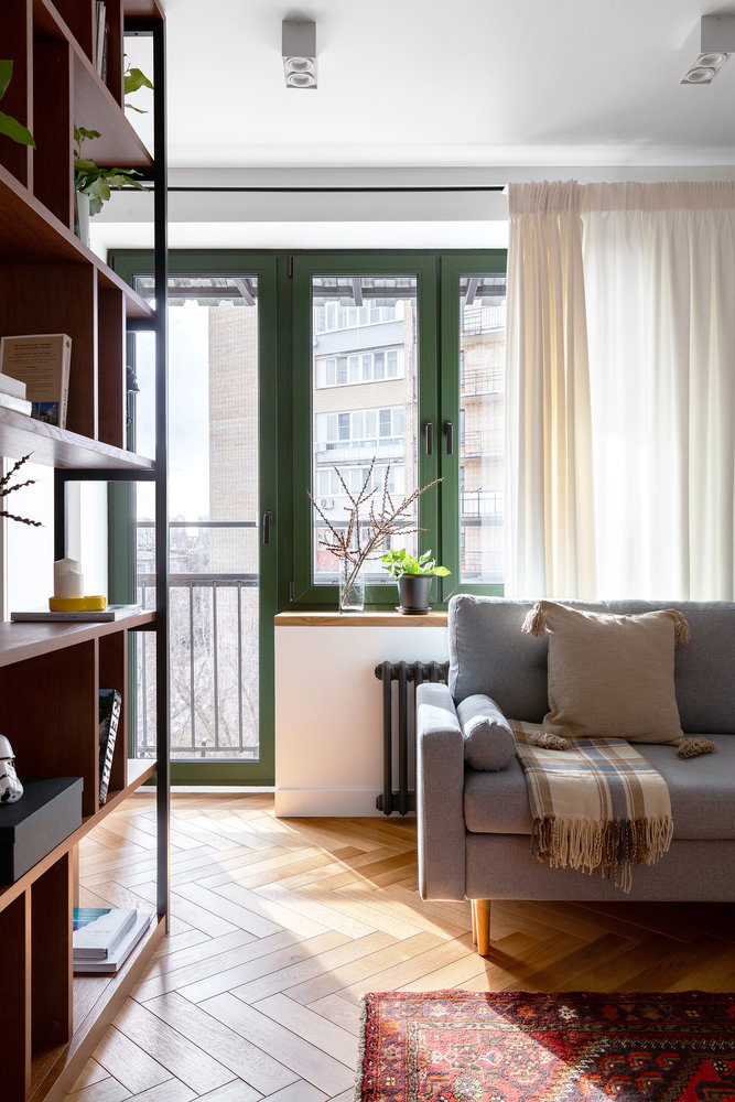 Фотография: Гостиная в стиле Скандинавский, Малогабаритная квартира, Квартира, Студия, Проект недели, Москва, до 40 метров, АрхОснова – фото на INMYROOM Фотография: Гостиная в стиле Скандинавский, Малогабаритная квартира, Квартира, Студия, Проект недели, Москва, до 40 метров, АрхОснова – фото на INMYROOM