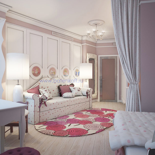 Фото из портфолио Дизайн проект детской спальни в стиле современной классики. Москва. Мичуринский  – фотографии дизайна интерьеров на InMyRoom.ru
