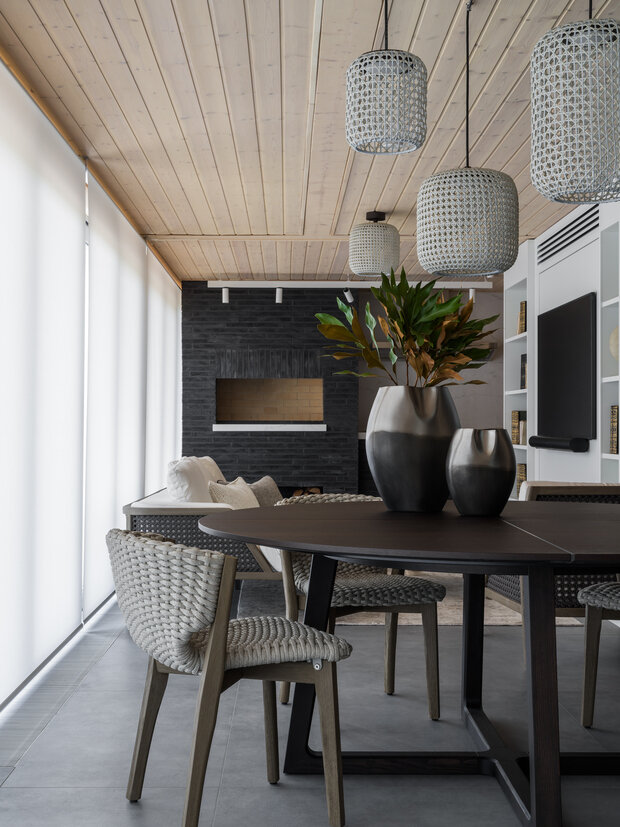 Фотография: Гостиная в стиле Современный, Восточный, Эклектика, Дом, Проект дня, Москва, Дом и дача, 4 и больше, Более 90 метров, минимализм с элементами современного дизайна, Филипп Черников, Юлия Долина – фото на INMYROOM