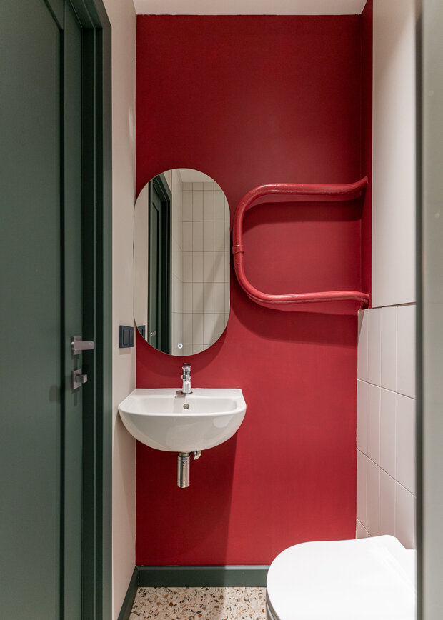 Фотография: Ванная в стиле Современный, Малогабаритная квартира, Квартира, Проект дня, Москва, Хрущевка, 1 комната, до 40 метров, скандинавский с элементами минимализма, Лидия Непреенко – фото на INMYROOM