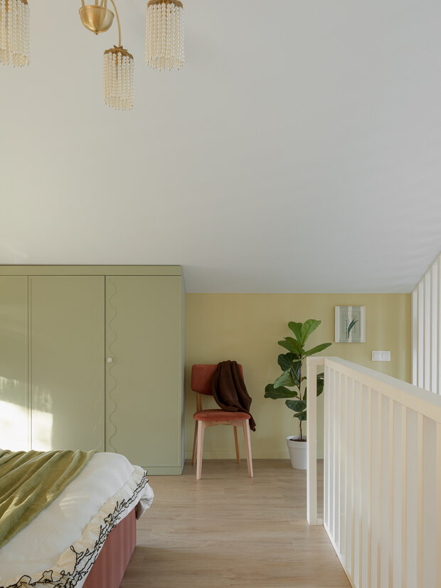 Фотография: Спальня в стиле Современный, Эклектика, Дом, Проект дня, Дом и дача, Свердловская область, 3 комнаты, 60-90 метров, современный с элементами нежного романтизма, Кристина Салангина, Анастасия Гавриленко – фото на INMYROOM