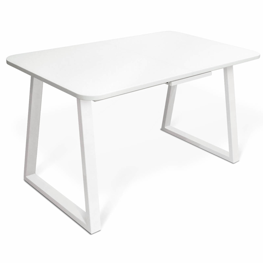 Обеденный стол раздвижной белого цвета