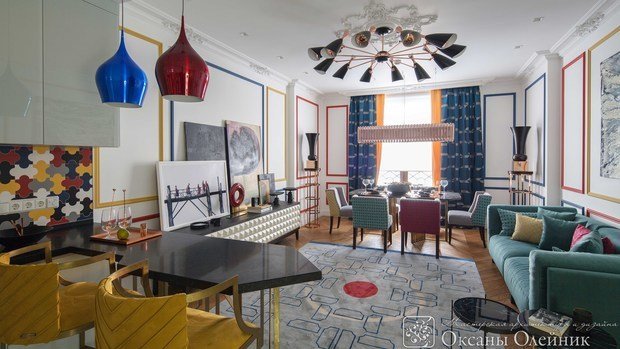 Фото из портфолио На стыке классики и поп-арта – фотографии дизайна интерьеров на INMYROOM