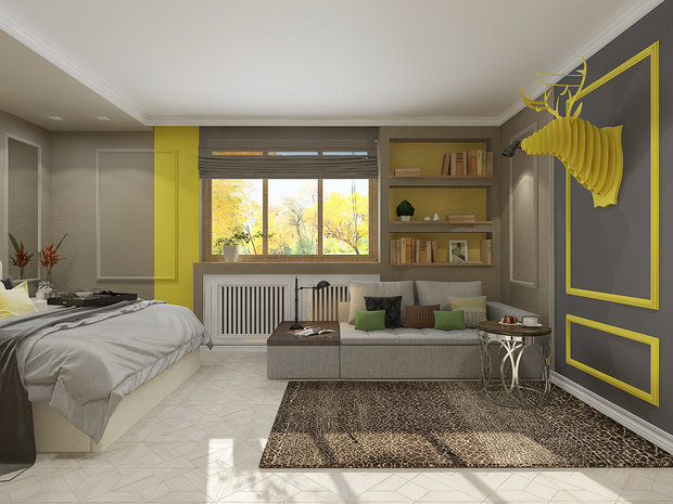 Фото из портфолио Двухкомнатная квартира в Москве в стиле фьюжн – фотографии дизайна интерьеров на INMYROOM