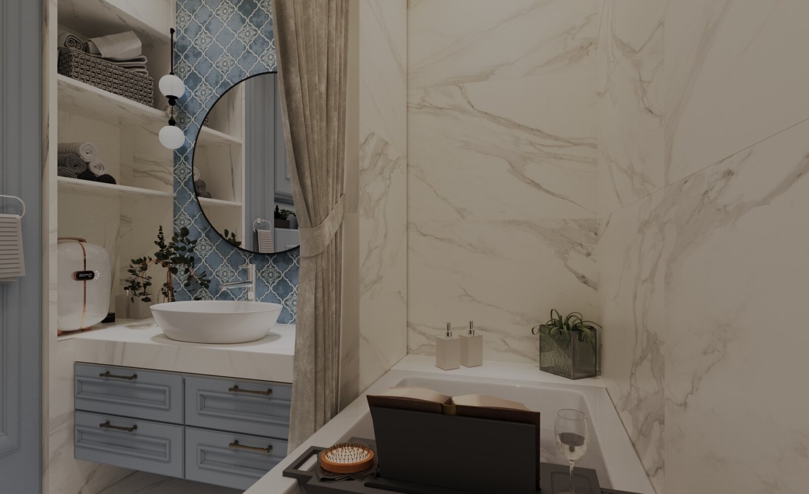 Фото из портфолио Санузел с арабесками – фотографии дизайна интерьеров на INMYROOM Фото из портфолио Санузел с арабесками – фотографии дизайна интерьеров на INMYROOM