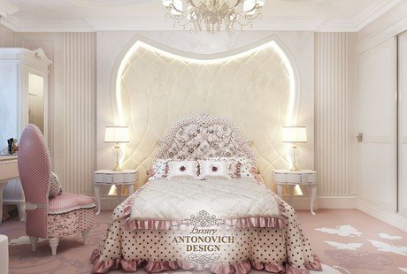 Чистые ноты нежности в интерьере девичьей спальни