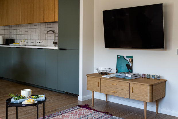 Фотография: Гостиная в стиле Современный, Проект недели, Санкт-Петербург, 3 комнаты, Более 90 метров, Анастасия Заркуа – фото на INMYROOM