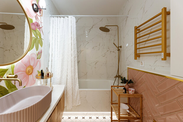 Фотография: Ванная в стиле Современный, Квартира, Проект дня, Эко, Блочный дом, 4 и больше, 60-90 метров, Анна Терентьева – фото на INMYROOM