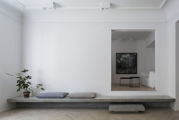 Фотография: Гостиная в стиле Минимализм, Кухня и столовая, Кабинет, Советы, Оксана Пантелеева – фото на INMYROOM