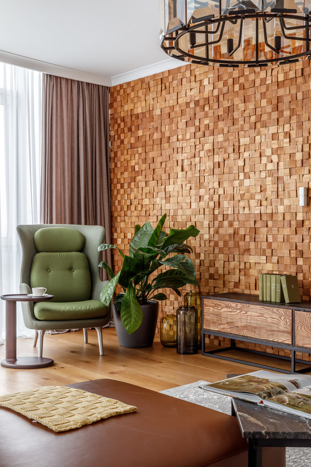 Фотография: Гостиная в стиле Современный, Эко, Квартира, Проект недели, Москва, Архитектурная студия «ЧАДО», 4 и больше, Более 90 метров, ПРЕМИЯ INMYROOM – фото на INMYROOM