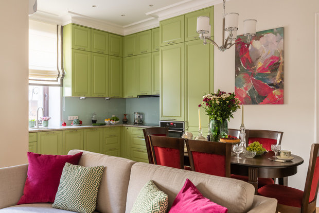 Фотография: Кухня и столовая в стиле Классический, Современный, Проект недели, Москва, Старый фонд, Кирпичный дом, 3 комнаты, 60-90 метров, Наталья Широкорад – фото на INMYROOM