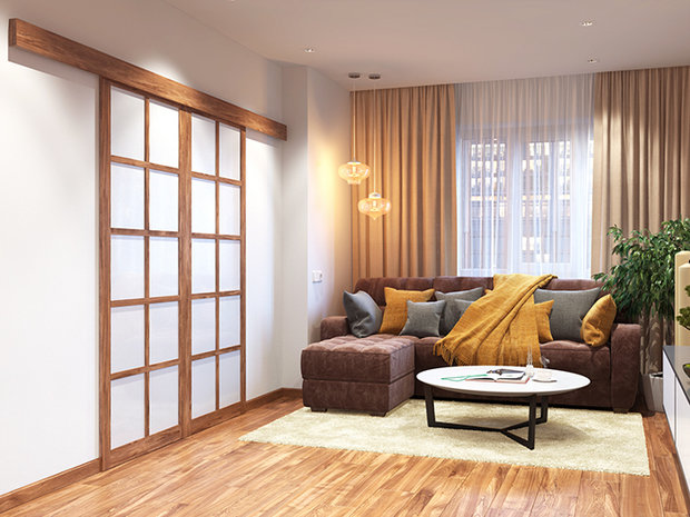 Фото из портфолио Уютная гостиная с каминной зоной. – фотографии дизайна интерьеров на INMYROOM