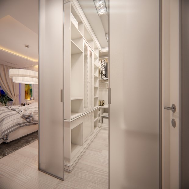 Фотография: Гардеробная в стиле Скандинавский, Современный, Квартира, Проект недели – фото на INMYROOM