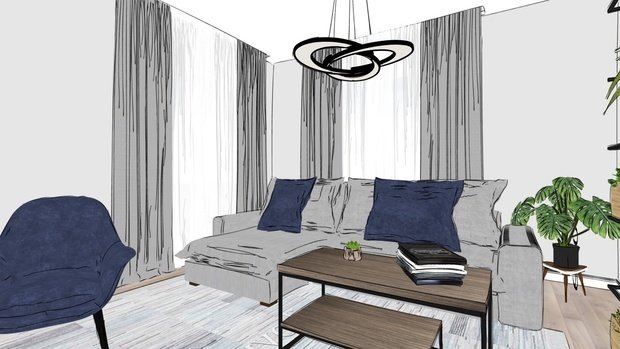 Фото из портфолио Скетчи гостиной – фотографии дизайна интерьеров на INMYROOM