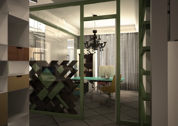 Фото из портфолио Офисная зона салона светильников Лампадарио – фотографии дизайна интерьеров на INMYROOM