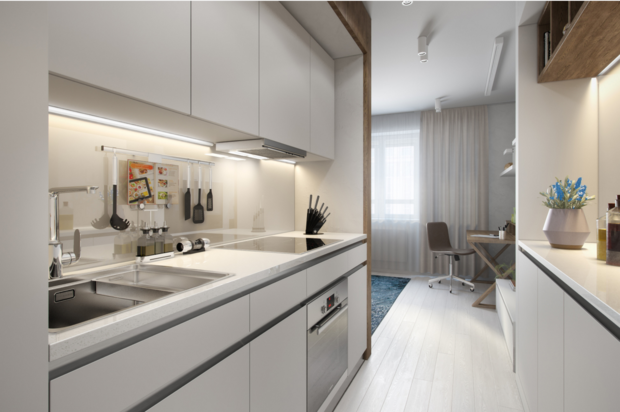 Фотография: Кухня и столовая в стиле Современный, Квартира, Студия, Проект недели, Алена Тимонина, Андрей Тимонин – фото на INMYROOM