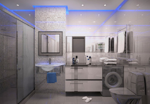 Фото из портфолио дизайн проект квартиры 40м2 в стиле хай тек – фотографии дизайна интерьеров на INMYROOM