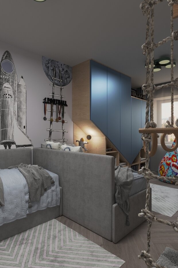 Фото из портфолио Детская для двух мальчиков – фотографии дизайна интерьеров на INMYROOM
