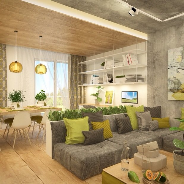 Фотография: Гостиная в стиле Лофт, Эко – фото на INMYROOM