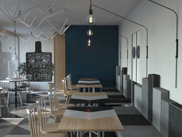 Фото из портфолио МУКА CAFE – фотографии дизайна интерьеров на INMYROOM