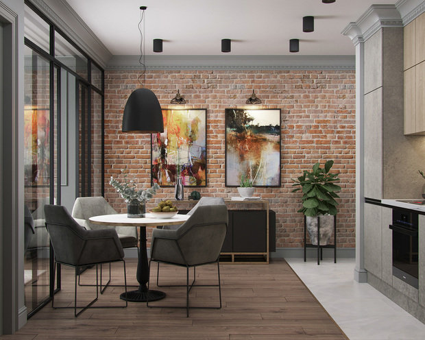 Фото из портфолио Квартира в ЖК "Маяковский". Мягкий лофт для молодой семьи – фотографии дизайна интерьеров на INMYROOM