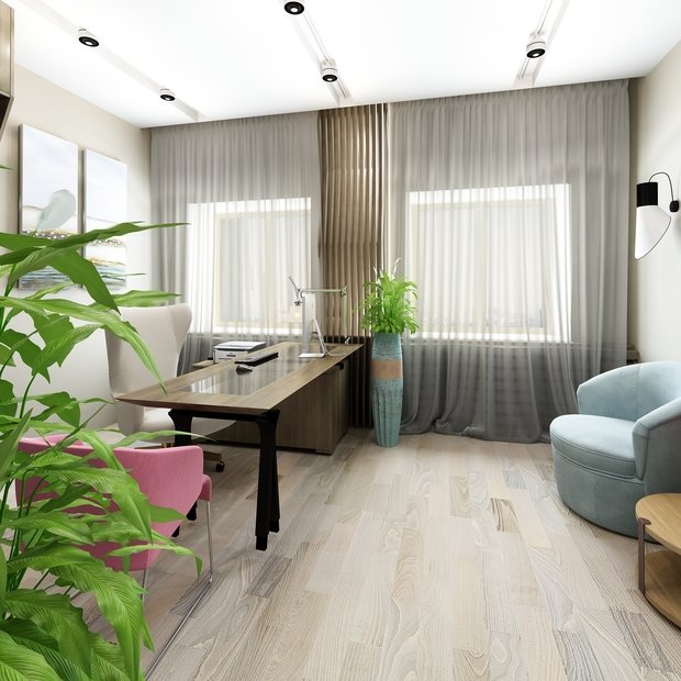 Фото из портфолио Офис компании «РДВ» в современном + эко стиле – фотографии дизайна интерьеров на INMYROOM
