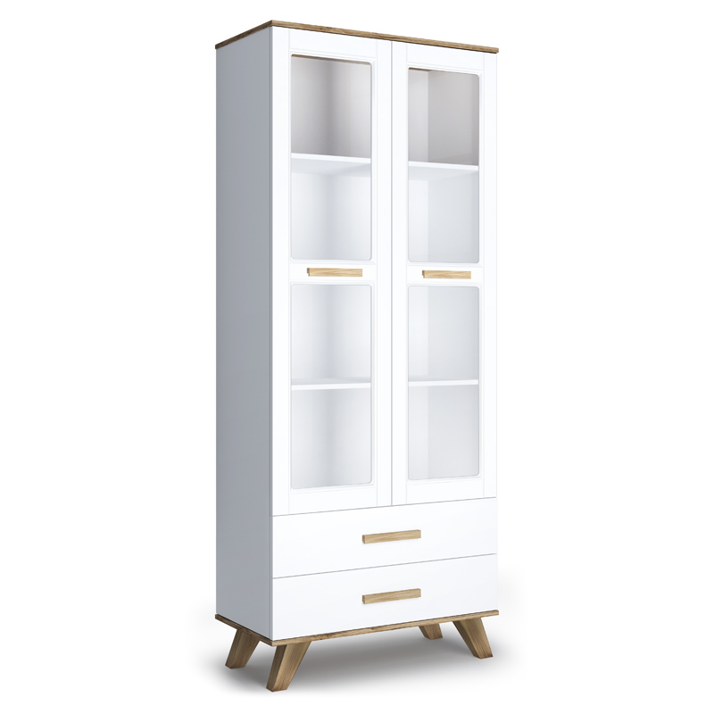 Книжный шкаф Вега белого цвета