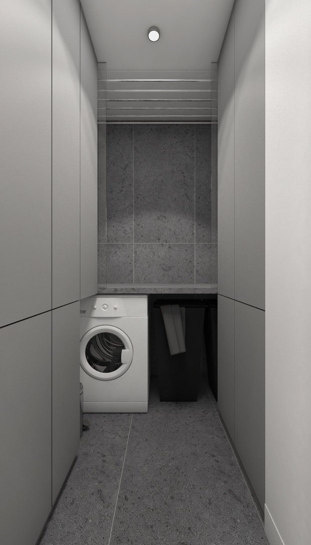 Фото из портфолио Серебристый минимал в пентхаусе – фотографии дизайна интерьеров на INMYROOM