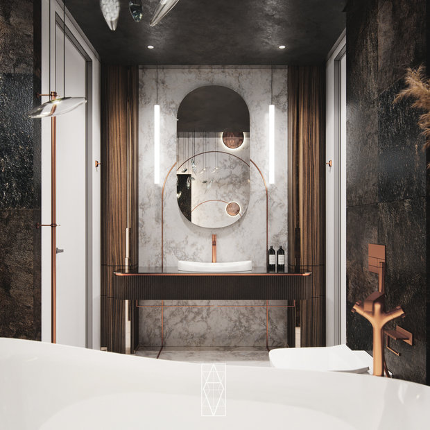 Фото из портфолио Люксовый интерьер квартиры в Москве 130м2 – фотографии дизайна интерьеров на INMYROOM