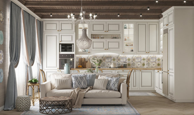 Фото из портфолио Кантри интерьер в центре города – фотографии дизайна интерьеров на INMYROOM