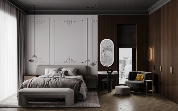 Фото из портфолио Квартира в стиле "Современная классика" 130 кв.м. – фотографии дизайна интерьеров на INMYROOM