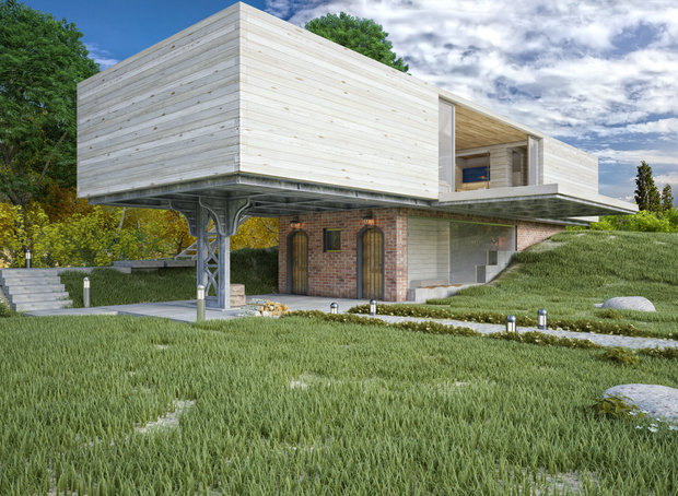 Фото из портфолио Wooden House – фотографии дизайна интерьеров на INMYROOM