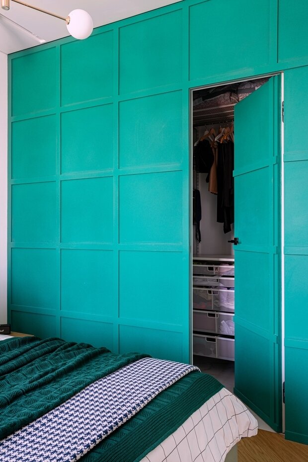 Фотография: Спальня в стиле Современный, Квартира, Проект недели, Москва, 2 комнаты, 40-60 метров, Татьяна Архипова – фото на INMYROOM