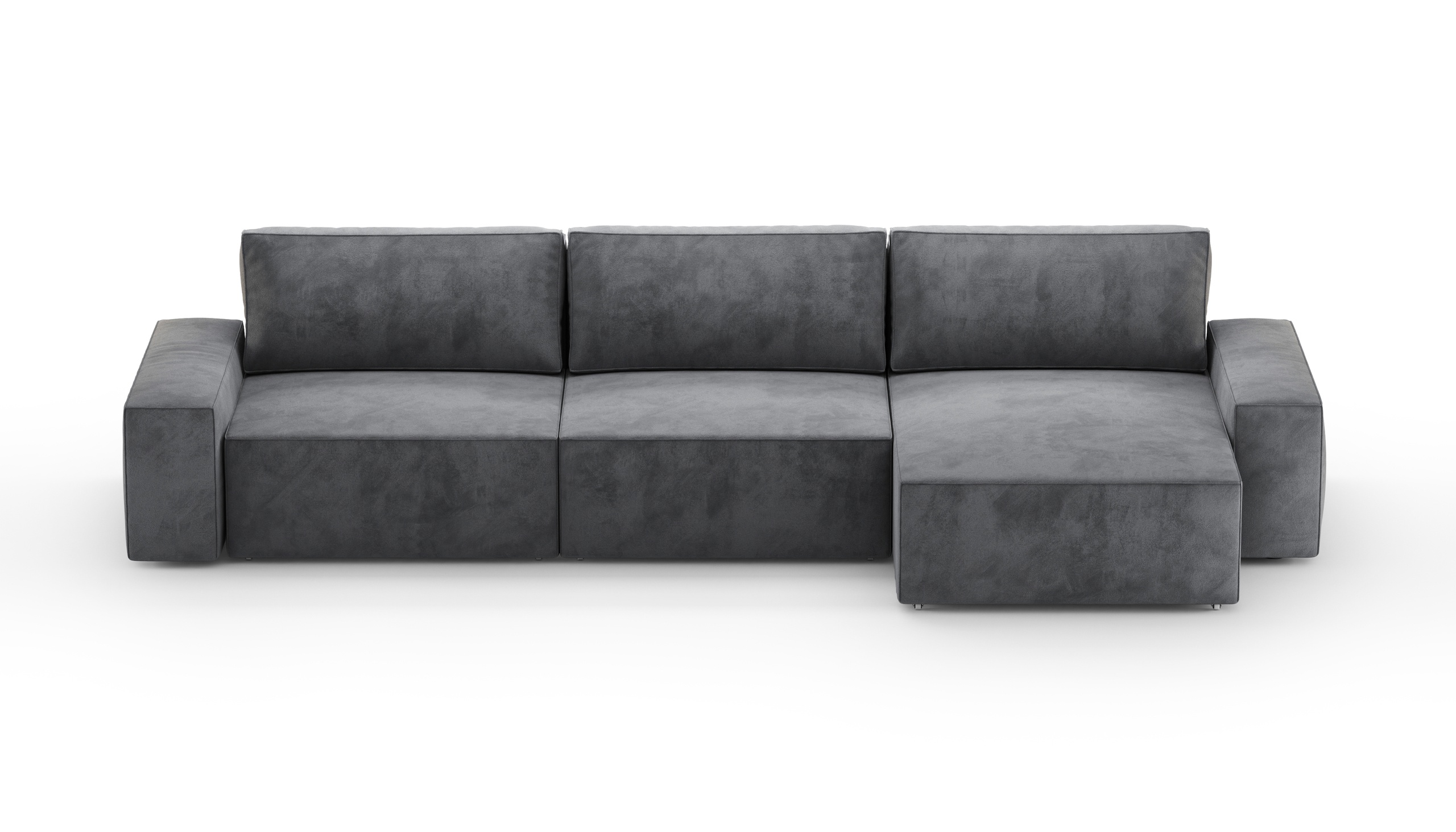 Диван-кровать угловой Модульный темно-серого цвета