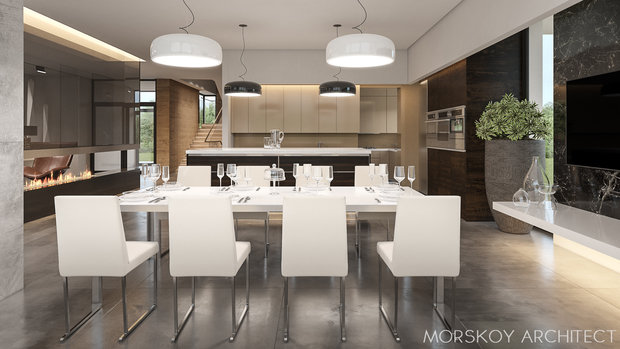 Фото из портфолио Интерьер жилого дома 600 m² – фотографии дизайна интерьеров на INMYROOM