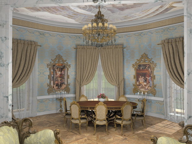Фото из портфолио Гостиная в загородном доме – фотографии дизайна интерьеров на INMYROOM