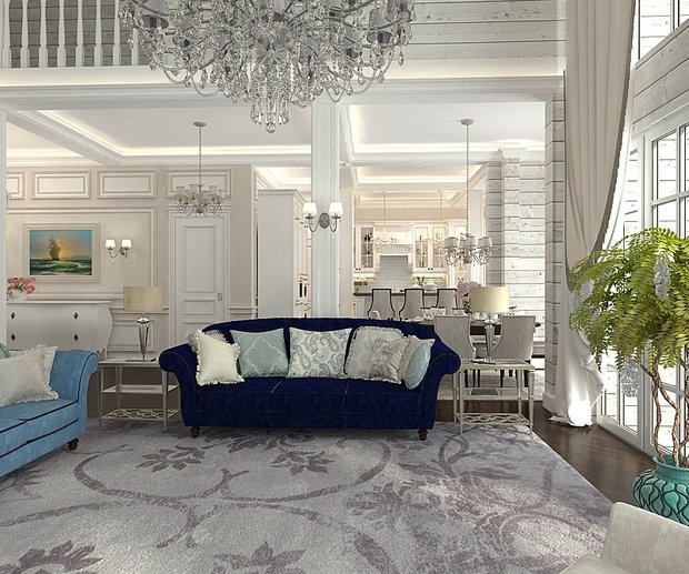 Фото из портфолио Загородный дом в МО – фотографии дизайна интерьеров на INMYROOM