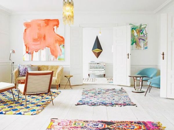 Фотография: Гостиная в стиле Скандинавский, Декор интерьера, Мебель и свет, Цвет в интерьере, Ковер – фото на INMYROOM