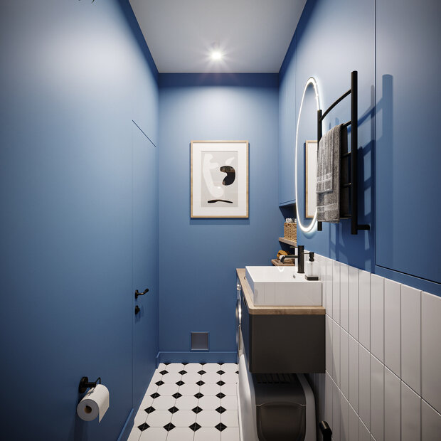 Фотография: Ванная в стиле Скандинавский, Современный, Квартира, Проект дня, Санкт-Петербург, 2 комнаты, 60-90 метров, Анна Иноземцева – фото на INMYROOM