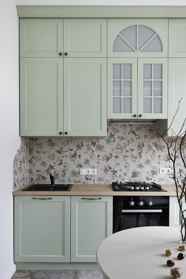 Фотография: Кухня и столовая в стиле Прованс и Кантри, Эклектика, Квартира, Проект недели, Беларусь, Минск, 2 комнаты, 40-60 метров, Анастасия Яковлева – фото на INMYROOM