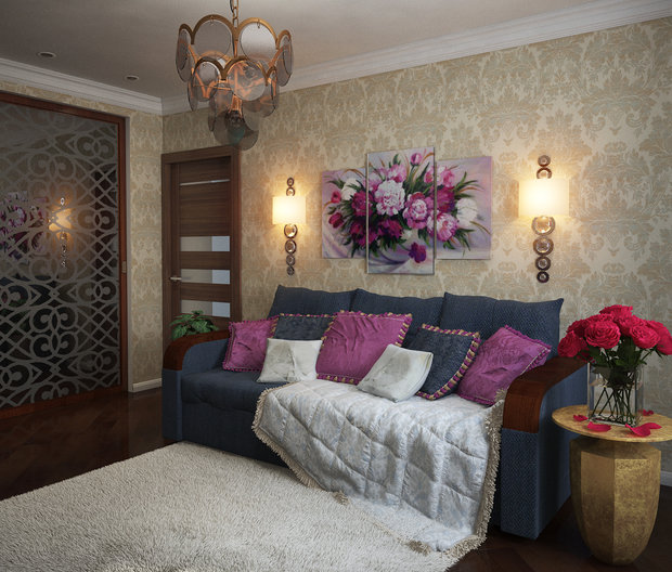 Фото из портфолио Гурьевский. Гостиная. – фотографии дизайна интерьеров на INMYROOM
