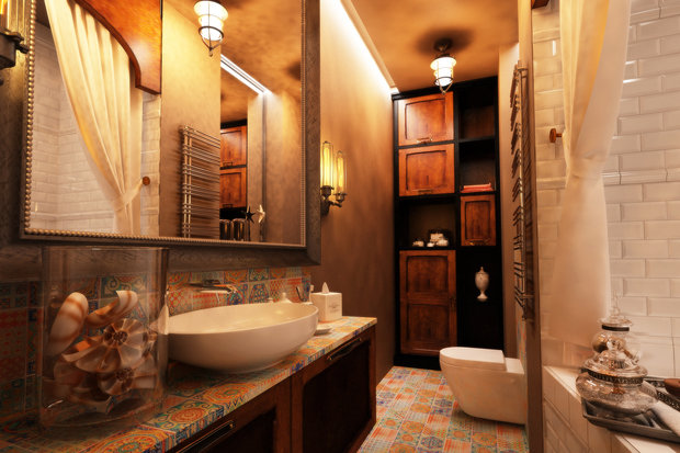 Фотография: Ванная в стиле Эклектика, Лофт, Квартира, Дома и квартиры – фото на INMYROOM