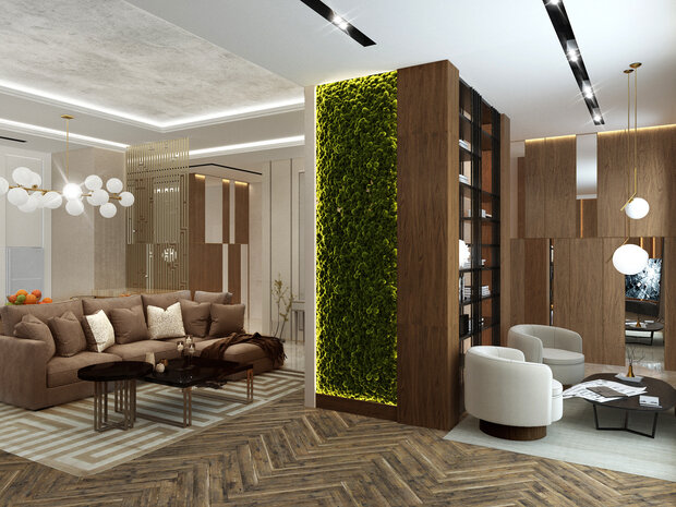 Фото из портфолио квартира с фитостеной – фотографии дизайна интерьеров на INMYROOM