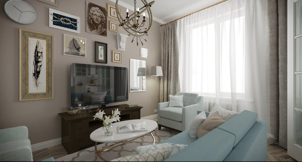 Фото из портфолио Проект квартиры на ВДНХ – фотографии дизайна интерьеров на INMYROOM