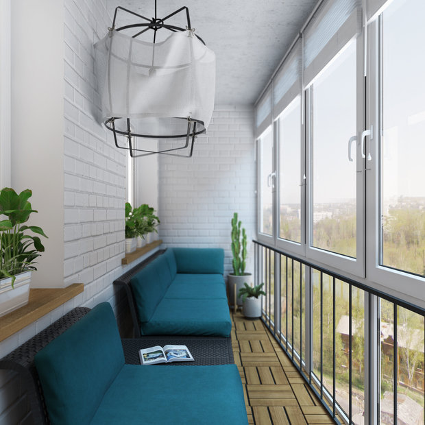 Фотография: Балкон в стиле Современный, Скандинавский, Квартира, Студия, Проект недели, Юлия Чернова, Смоленск, Кирпичный дом, 40-60 метров – фото на INMYROOM