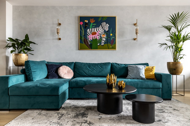 Фотография: Гостиная в стиле Современный, Квартира, Проект недели, Самара, 4 и больше, Более 90 метров, Айгуль Султанова – фото на INMYROOM