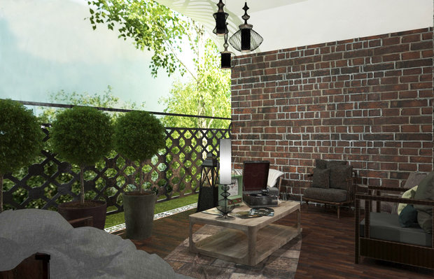 Фото из портфолио Дизайн спальни с террасой и прихожей в частном доме – фотографии дизайна интерьеров на INMYROOM