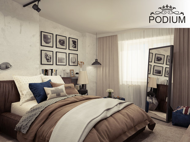 Фото из портфолио Спальня в стиле Лофт – фотографии дизайна интерьеров на INMYROOM