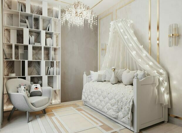 Визуализация интерьера детской в классическом стиле