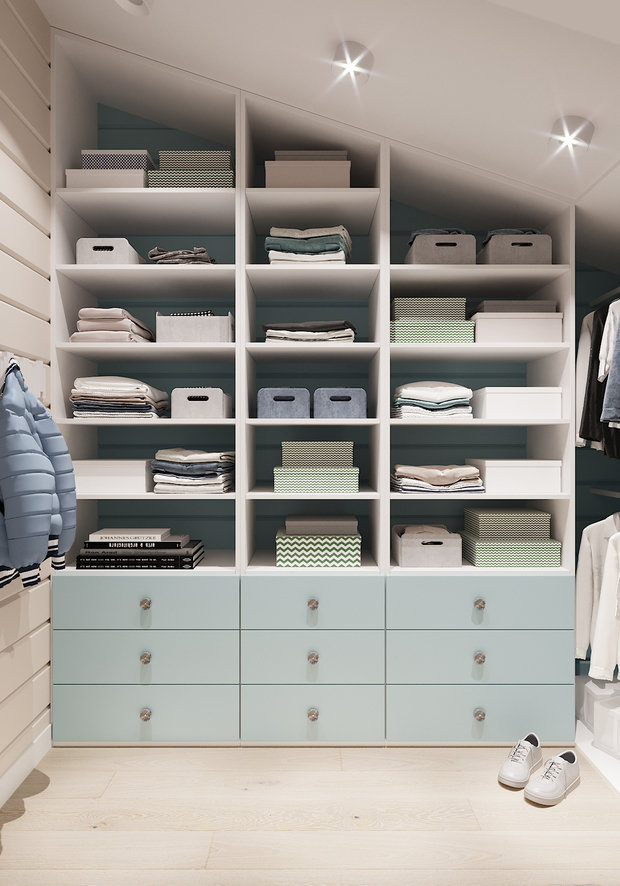 Фотография: Гардеробная в стиле Современный, Дом, Проект недели, Санкт-Петербург, Дом и дача, Елена Иванова, 4 и больше, Более 90 метров – фото на INMYROOM